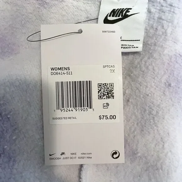 NIKE purple Tie-dye Standard fit mid rise size 2X Creativity sweatpants NEW - Picture 8 of 11